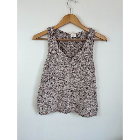 Anthropologie Moth Sleeveless V Neck Sweater Vest P XXS Cotton Boho Classic - Picture 1 of 9
